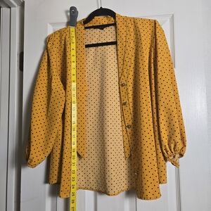 Polka Dot Women's Jacket - Yellow